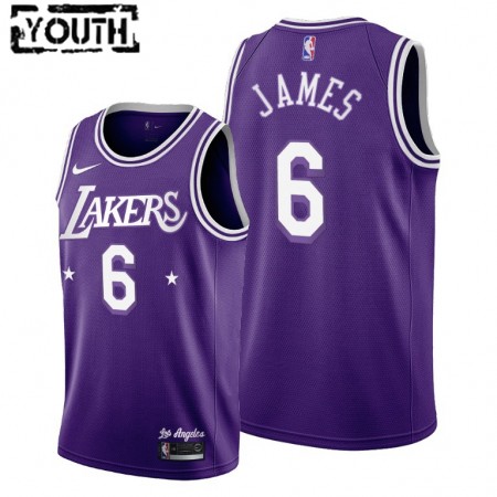 Dres Los Angeles Lakers LeBron James 6 Nike 2021-22 City Edition Throwback 60s Swingman - Dječji